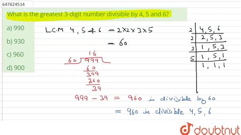 the greatest 3 digit number|[Solved] Find the greatest 3.